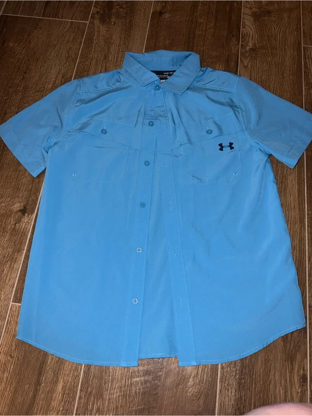 Under Armour Boy’s Short Sleeve Button Shirt - Blue